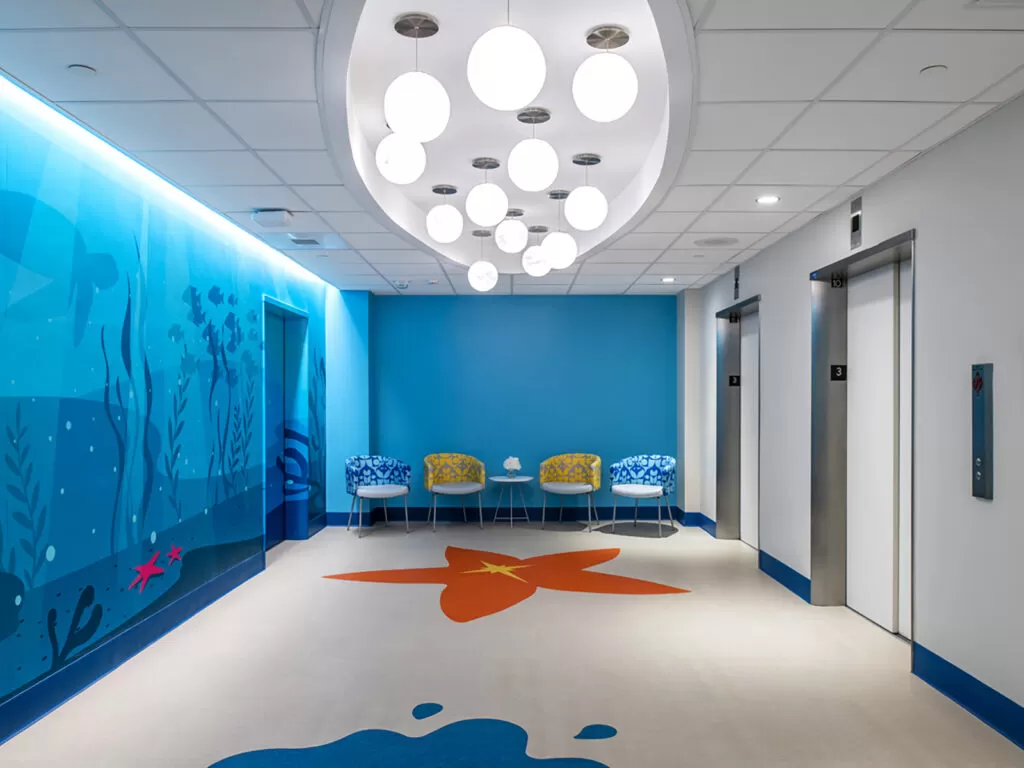 Three phase renovation into a pediatric intensive care unit and pediatric inpatient unit.