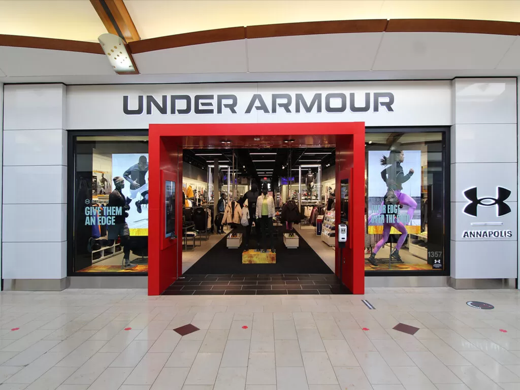 The Under Armour in Annapolis, MD is the first of their new Brand House City Concept.