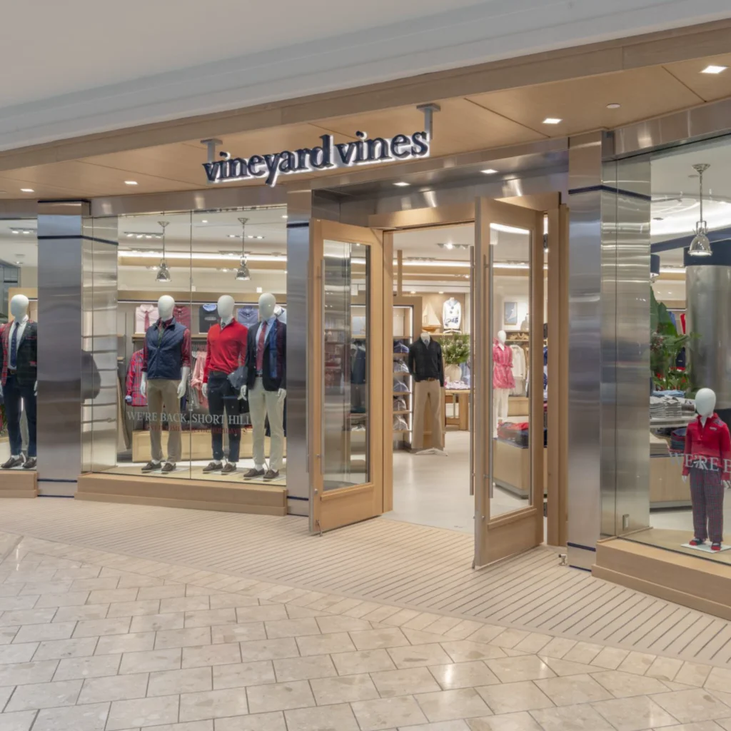 The Short Hills location debuts an all‑new store concept that elevates the Vineyard Vines experience with distinct men’s and women’s shopping environments.